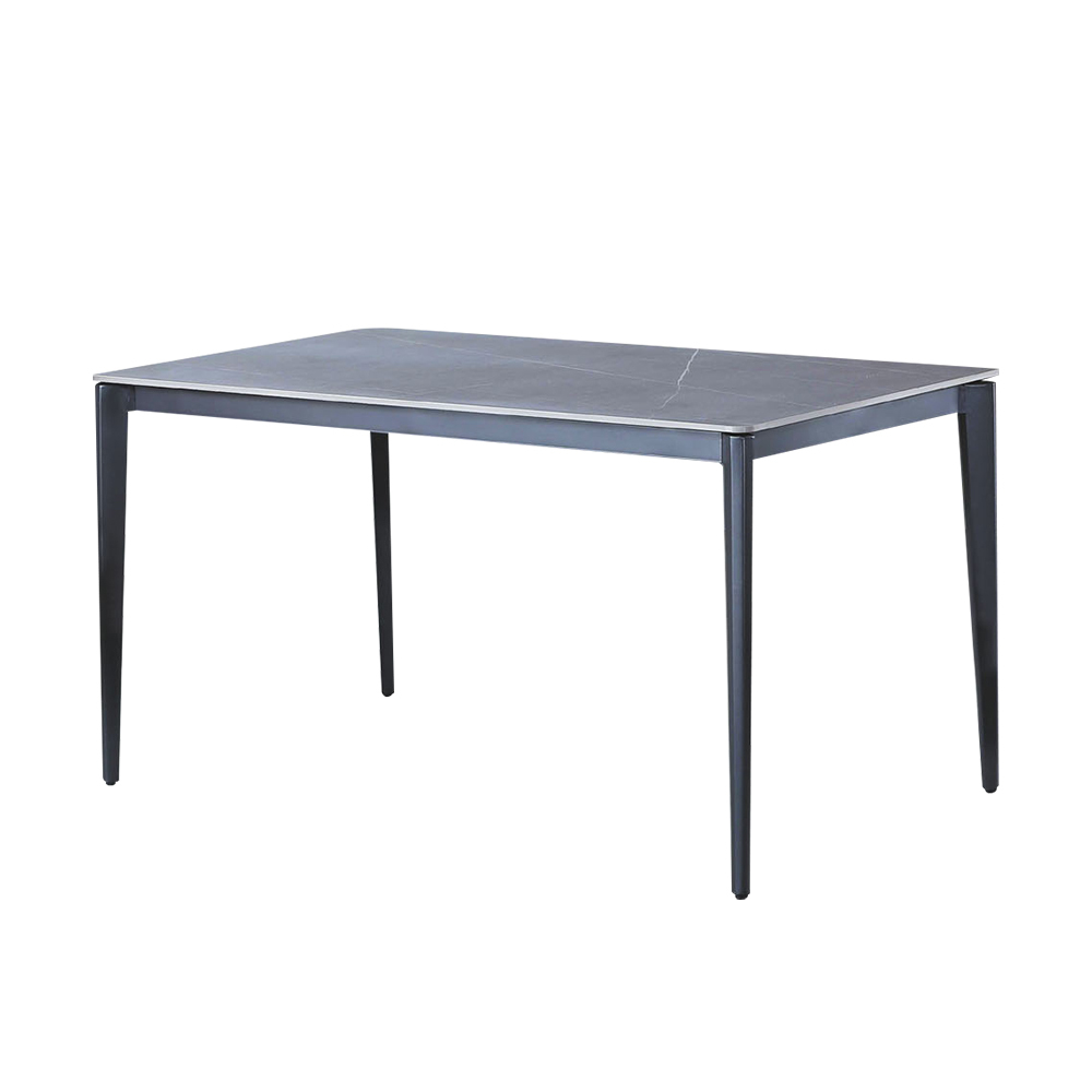 柏蒂家居-狄尼塔4.7尺工業風灰色岩板餐桌/工作桌