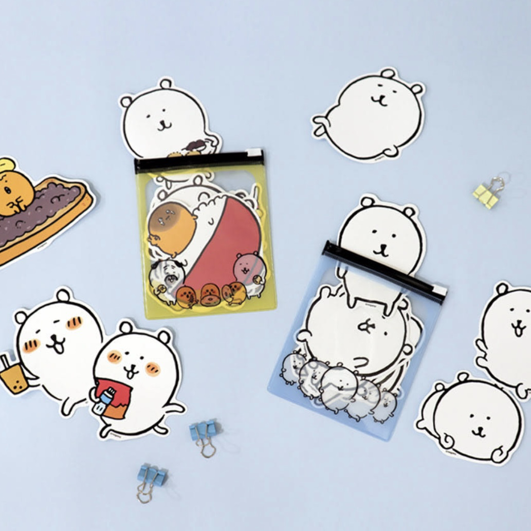預訂｜韓國限定 白熊 大貼紙8張+夾鍊袋set
