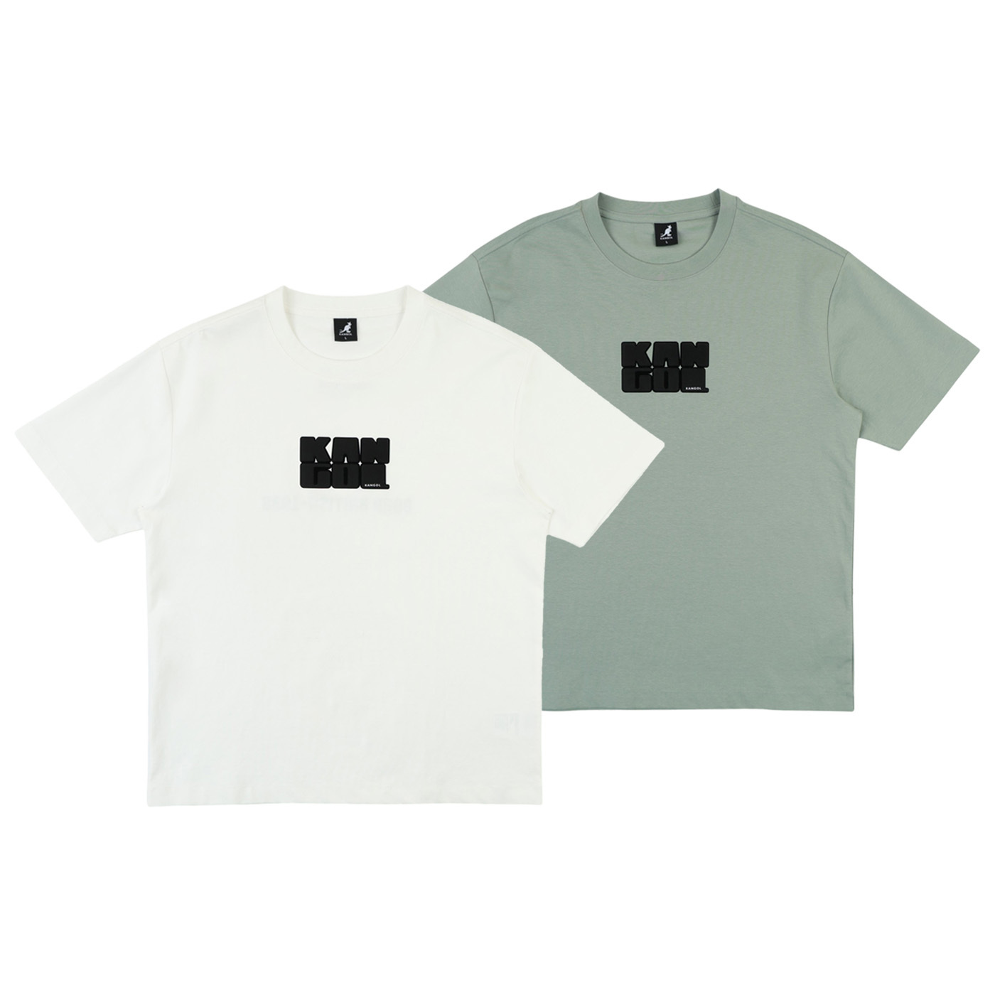 男女款 KANGOL TEE 白色 綠色 英國 袋鼠 中性 微落肩 字組 印花 短T【66251004】