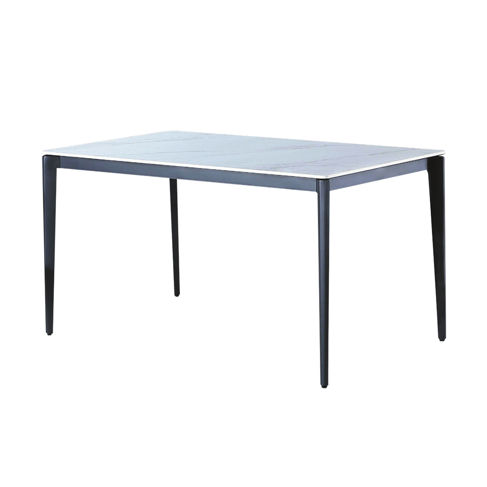 柏蒂家居-芙莉奧4.7尺工業風白色岩板餐桌/工作桌