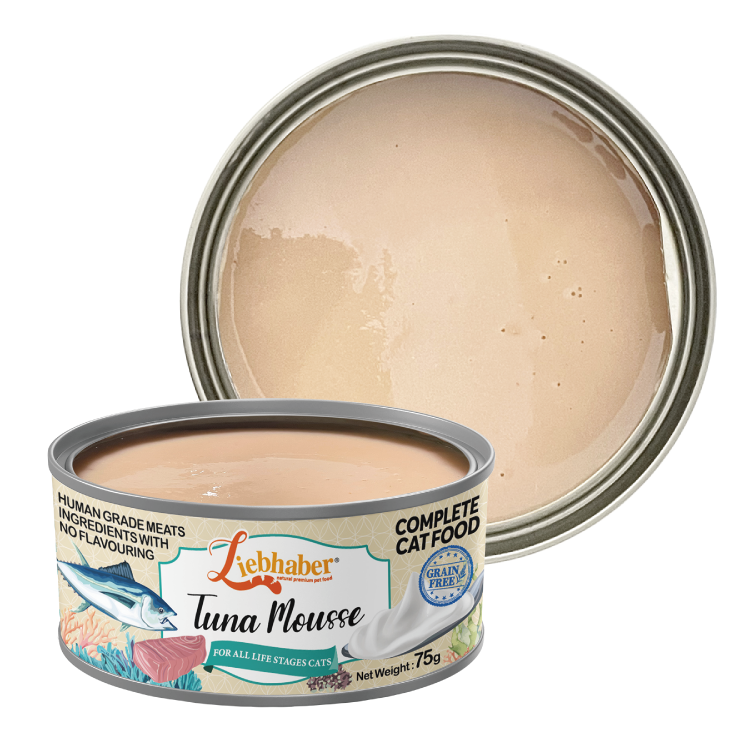 (混款6罐 平均$13/罐) Liebhaber - 無穀物慕絲 / 肉絲全貓主食罐 75g (不設指定口味)