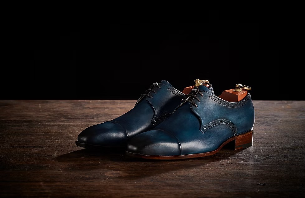 Patina 橫飾德比鞋 藍