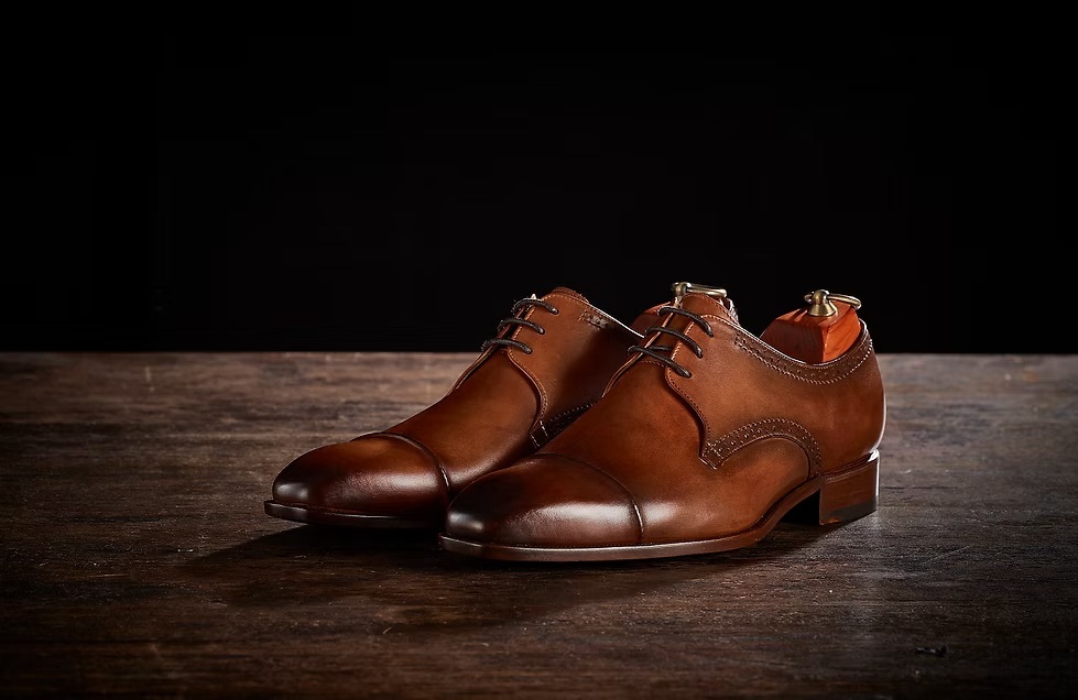 Patina 橫飾德比鞋 黃