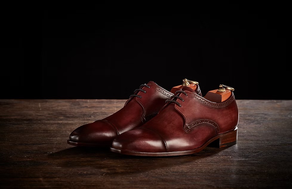 Patina 橫飾德比鞋 紅