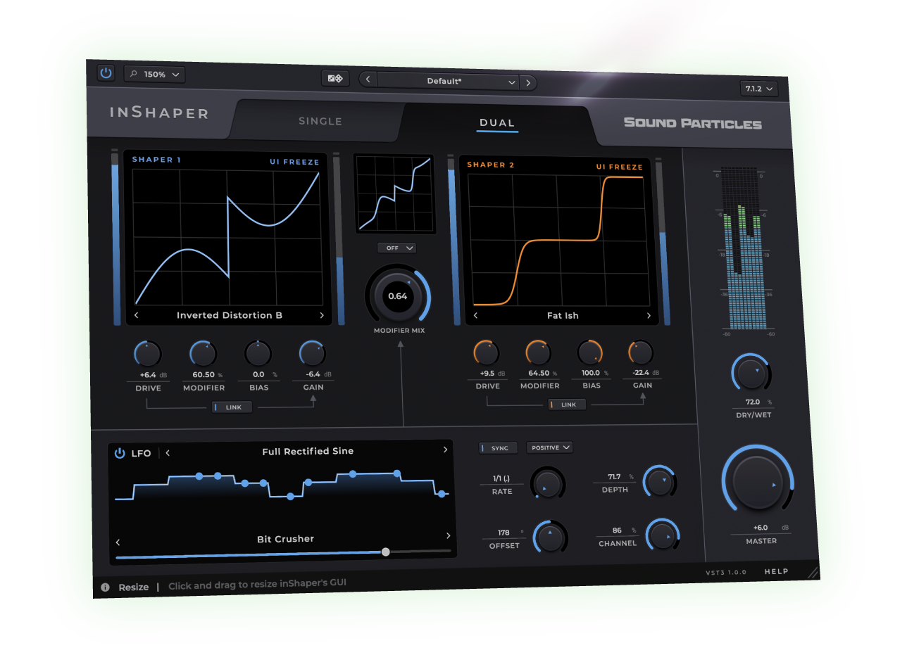 Sound Particles inShaper｜創意 Waveshaper 失真外掛