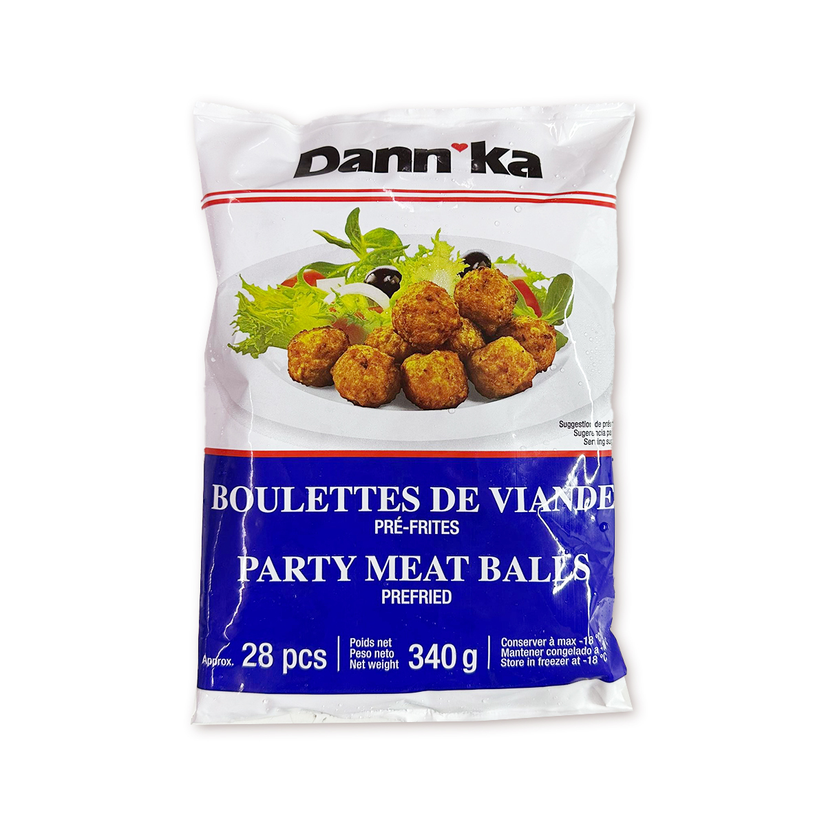 Dannka - 丹麥豬肉丸(約300-340g)｜80%豬肉製造｜派對滋味小食｜氣炸｜焗烤｜加熱即食 (急凍-18°C)