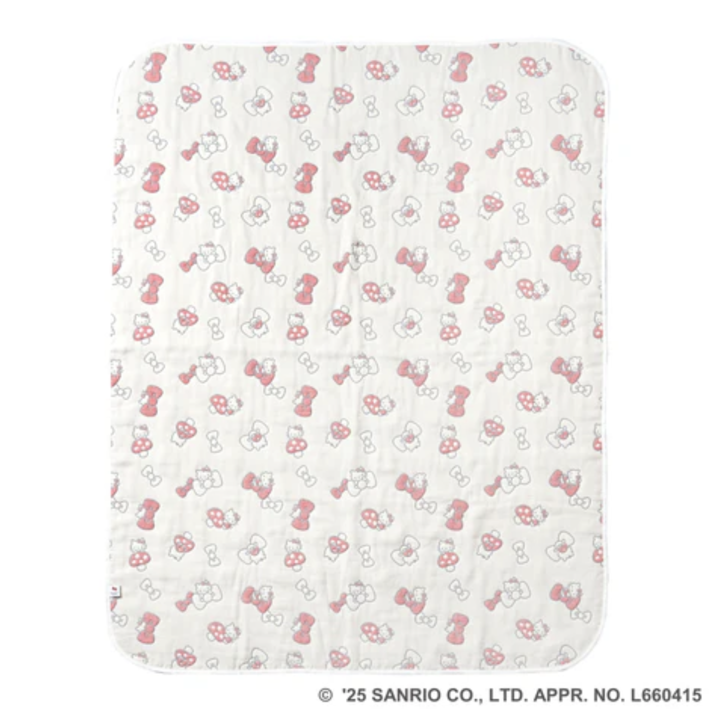 日本製 Hoppetta x Hello Kitty 幼兒尺寸 六層紗布被 108x134cm
