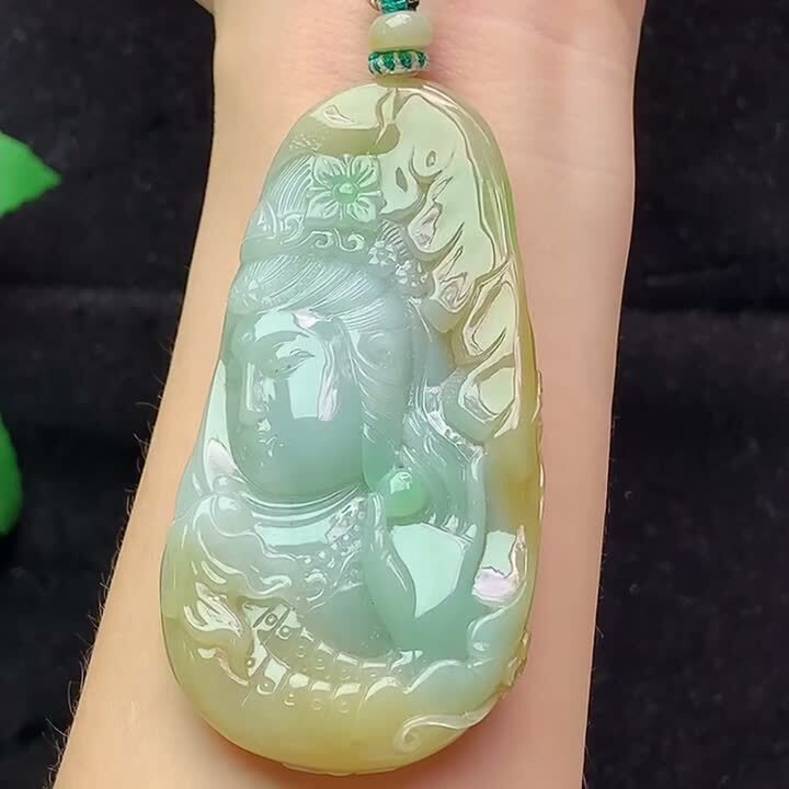 翡翠黃翡佛像,天然翡翠A玉, 緬甸玉, Jade, Jadeite