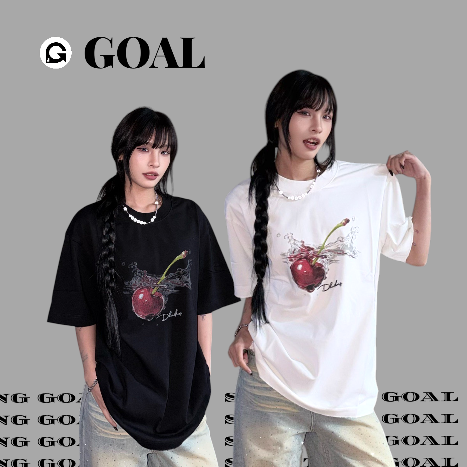 (GOAL) 櫻桃印花短T X9943