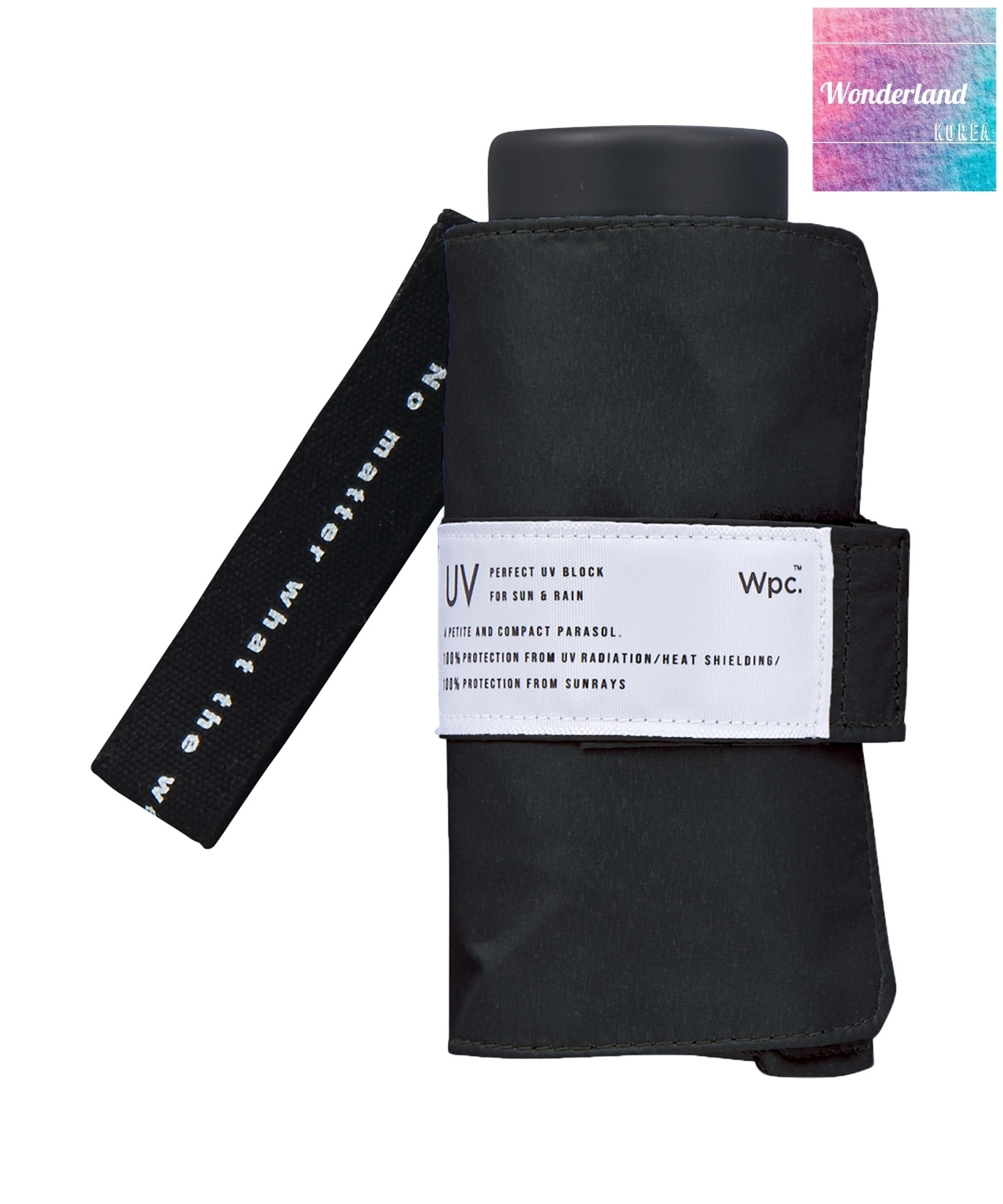 W32 W042232輕巧迷你隔熱摺傘-黑 （180g）