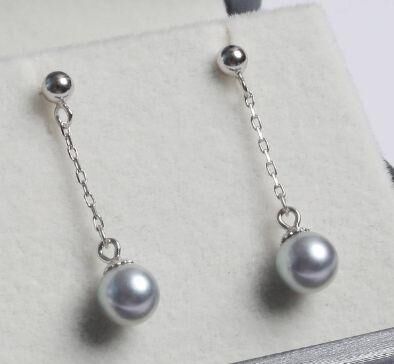 (EC101) 6-7MM天然海水真多麻風在吹耳環(S925) - #珍珠 #2004PE