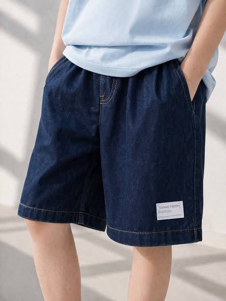日系復古牛仔五分褲
