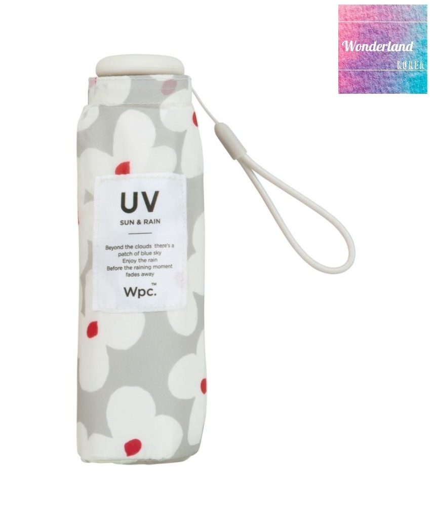 W39 W042239小巧印花摺傘-灰白（160g）