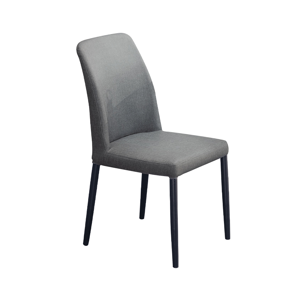 柏蒂家居-喬迪灰色耐磨皮革餐椅/休閒洽談椅/單椅