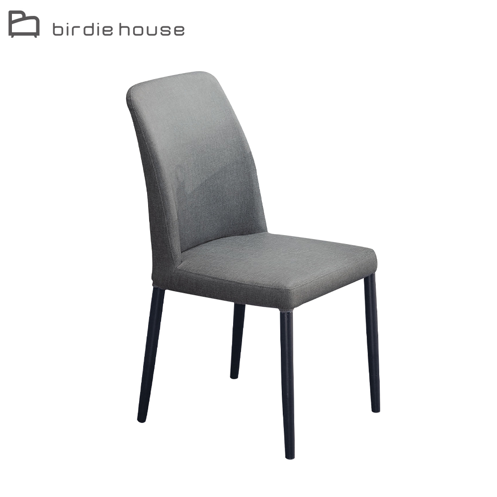 柏蒂家居-喬迪灰色耐磨皮革餐椅/休閒洽談椅/單椅