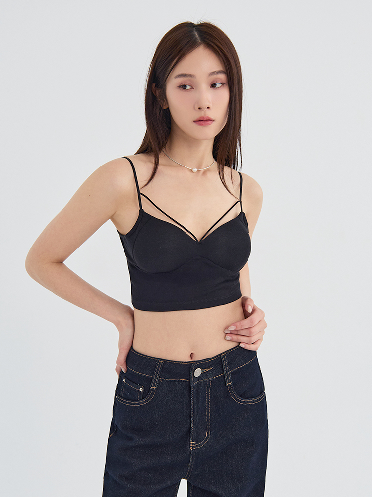 簡約交叉美背內搭（V021）