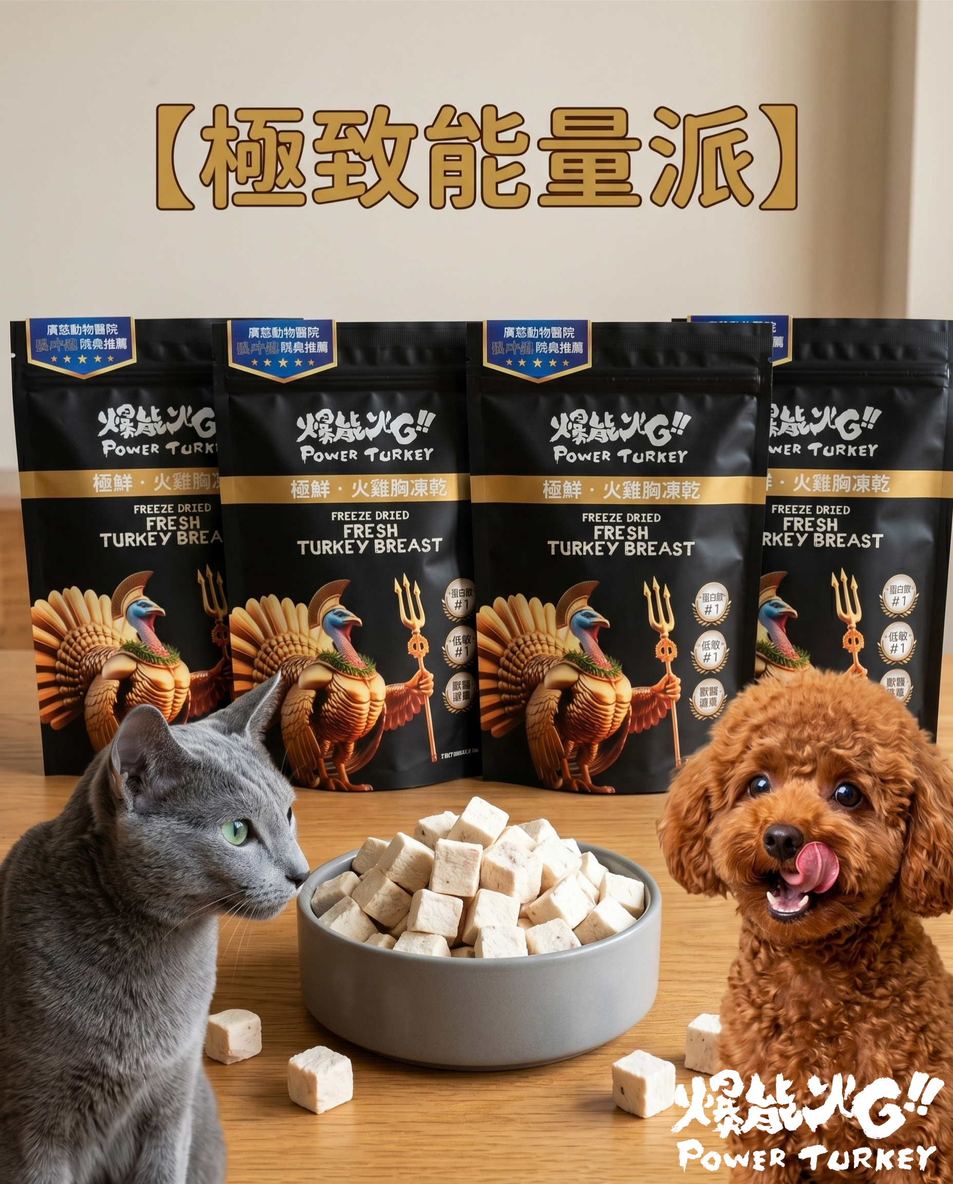 【極致能量派】4 包火雞胸凍乾 _爆能火G零食訂閱制_趕食髦