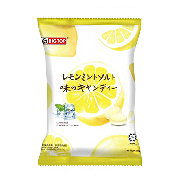 【BIG TOP】馬來西亞薄荷味鹽糖(100g)-柚香/水蜜桃 鹽糖 糖果 薄荷 薄荷糖 柚子 水蜜桃 馬來西亞 異國 食品 零食 點心