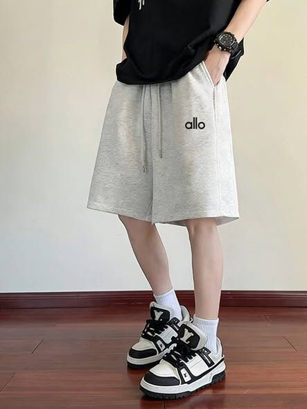 寬鬆休閒字母五分褲