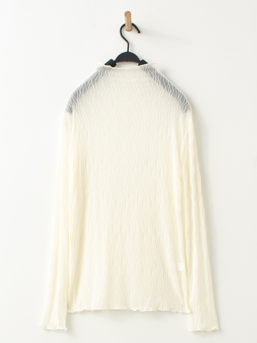 蕾絲透膚立領內搭上衣