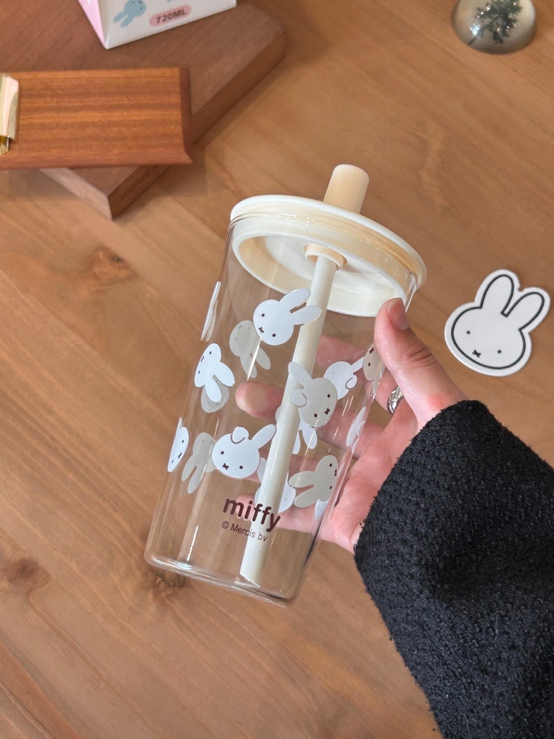 正版授權MIFFY韓系玻璃杯 720ML