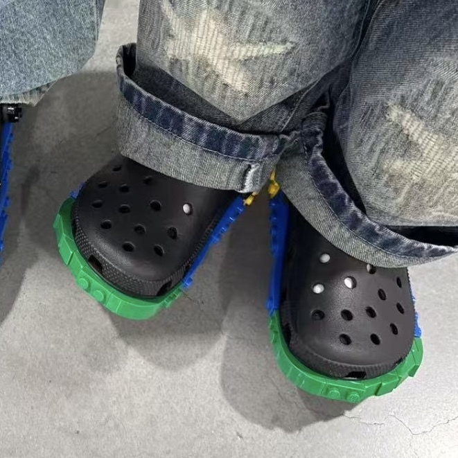 CROCS X Kids’ LEGO® Creativity Clog 聯名款 樂高 積木 洞洞鞋 拖鞋 涼鞋 防水 黑色 兒童 童鞋 211874-001 / 調貨