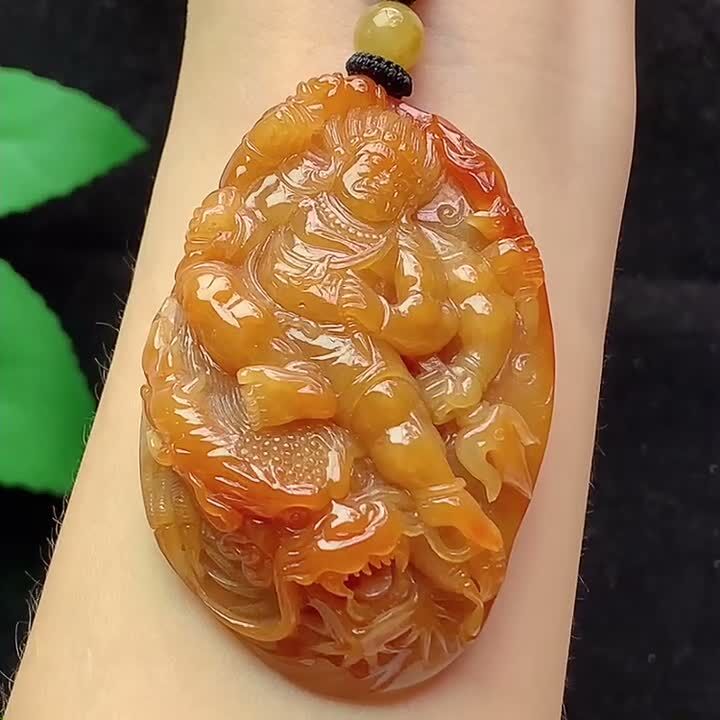 410343 翡翠紅翡不動明王