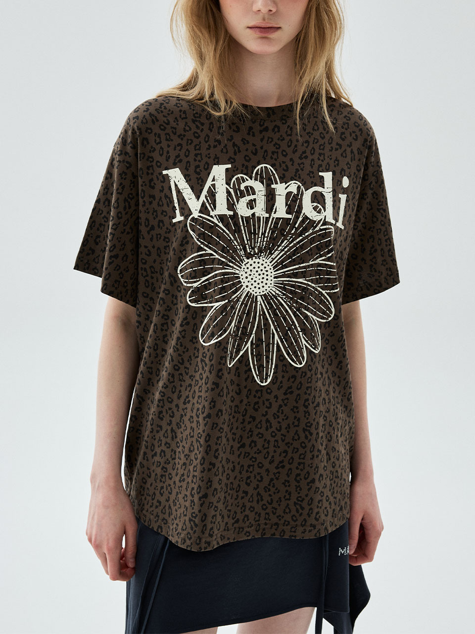Mardi Mercredi TSHIRT LEOPARD FLOWERMARDI CRACKED