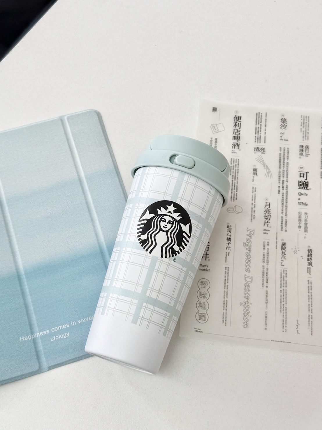 國外限定 最新上市 STARBUCKS 星巴克 格紋薄荷 不鏽鋼保溫杯500ml