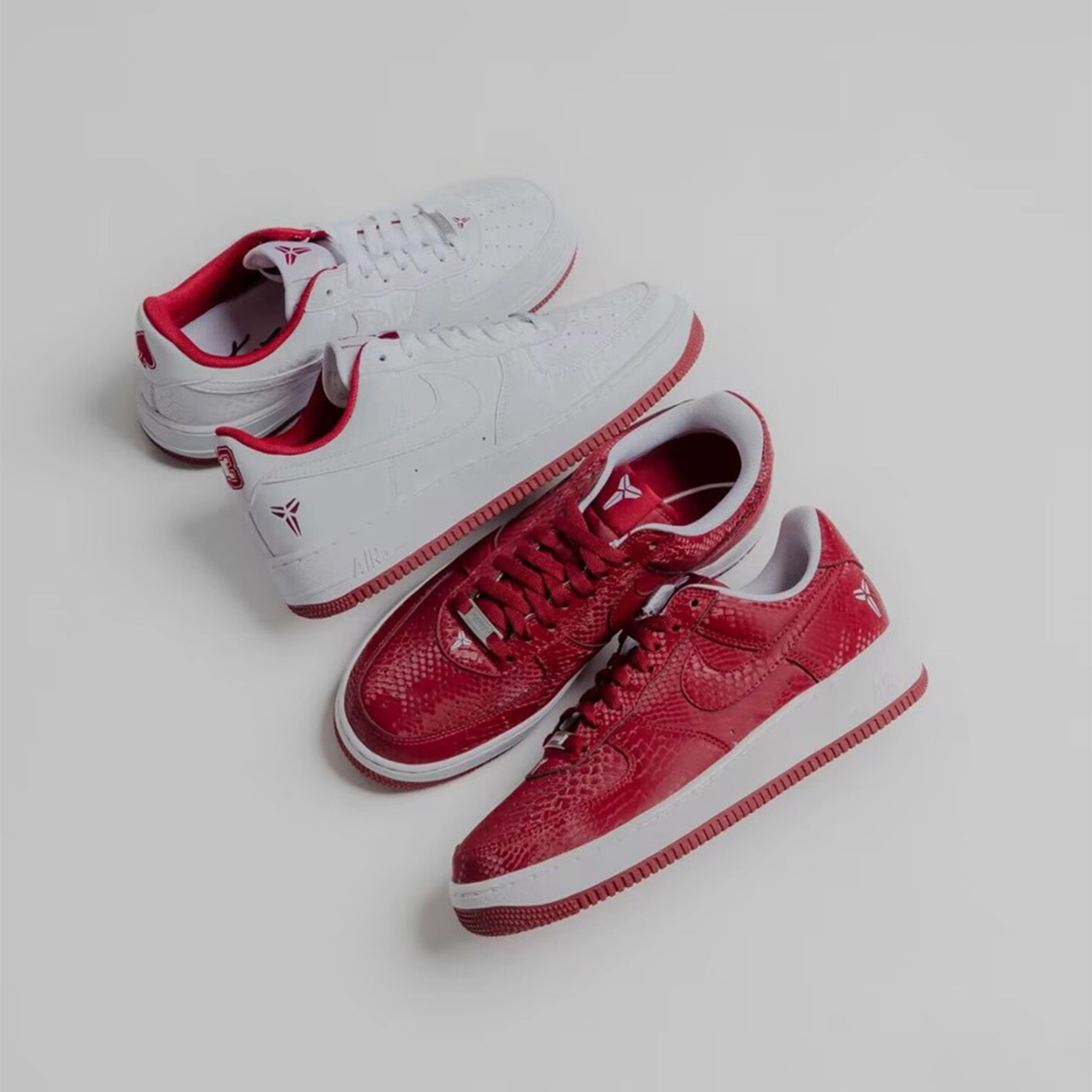 Kobe Bryant x Nike Air Force 1 Low "Lower Merion Aces" 白紅 蛇鱗 蛇紋 科比 母校 高中 黑桃 曼巴 IB0018-101-600