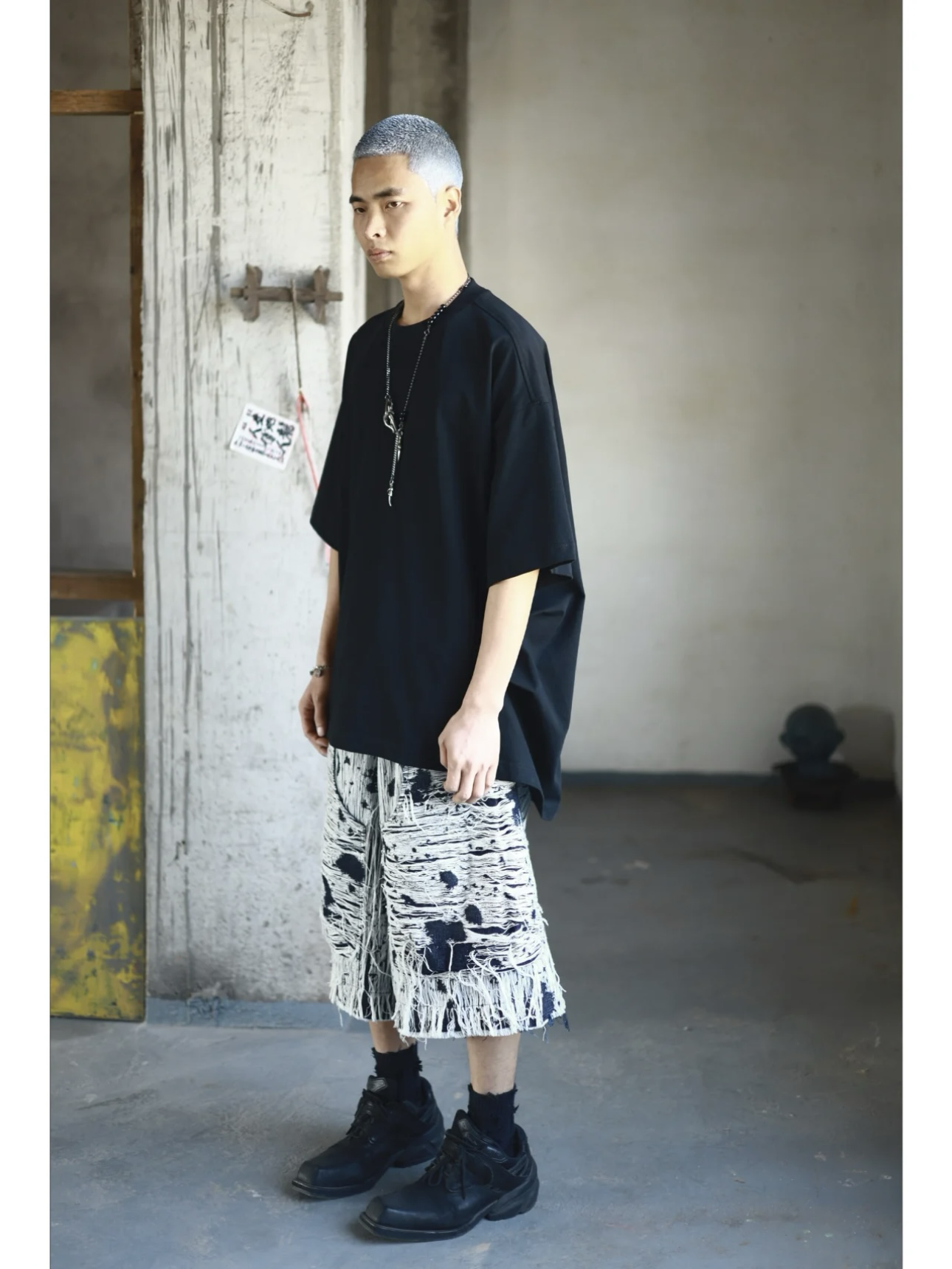 Morning Drinker 貼布繡龜背收褶T恤