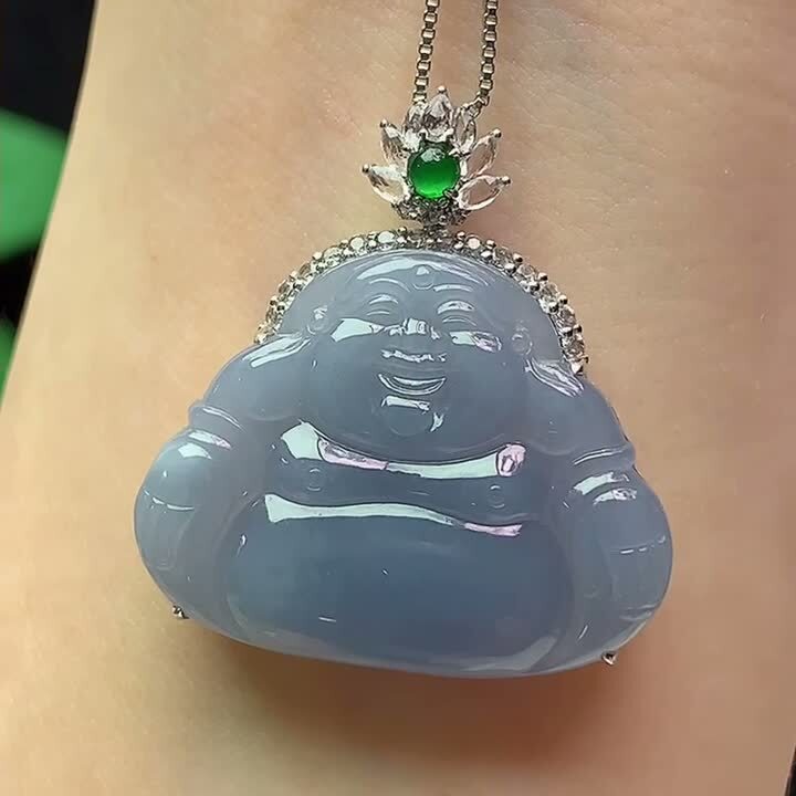 翡翠紫羅蘭佛公,天然翡翠A玉, 緬甸玉, Jade, Jadeite
