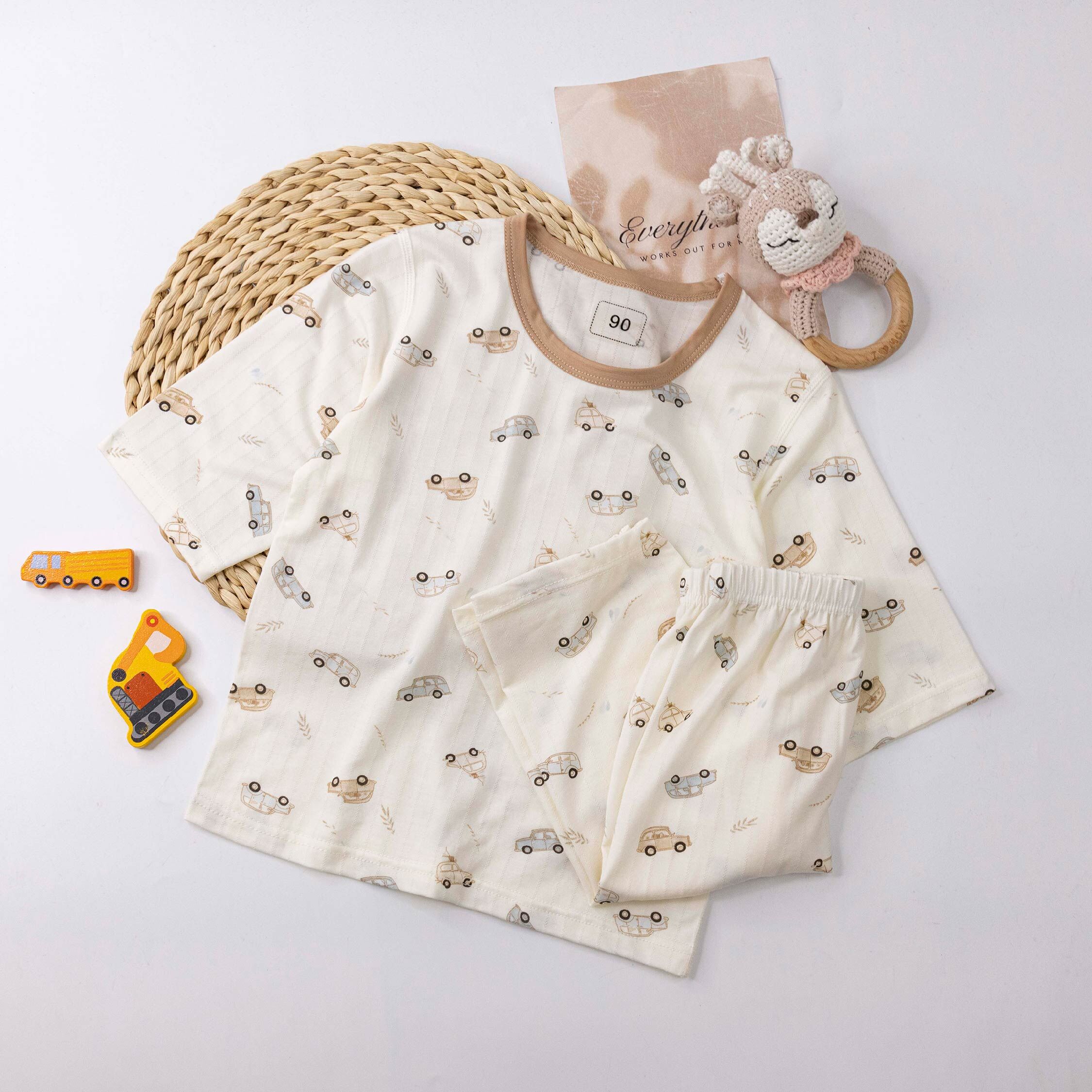 懷舊手繪汽車睡衣套裝 (JL6004)