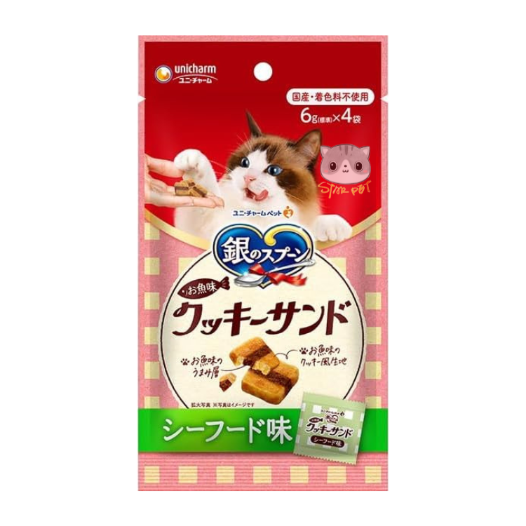 Unicharm Seafood Cat Treats 24g (6g x 4)