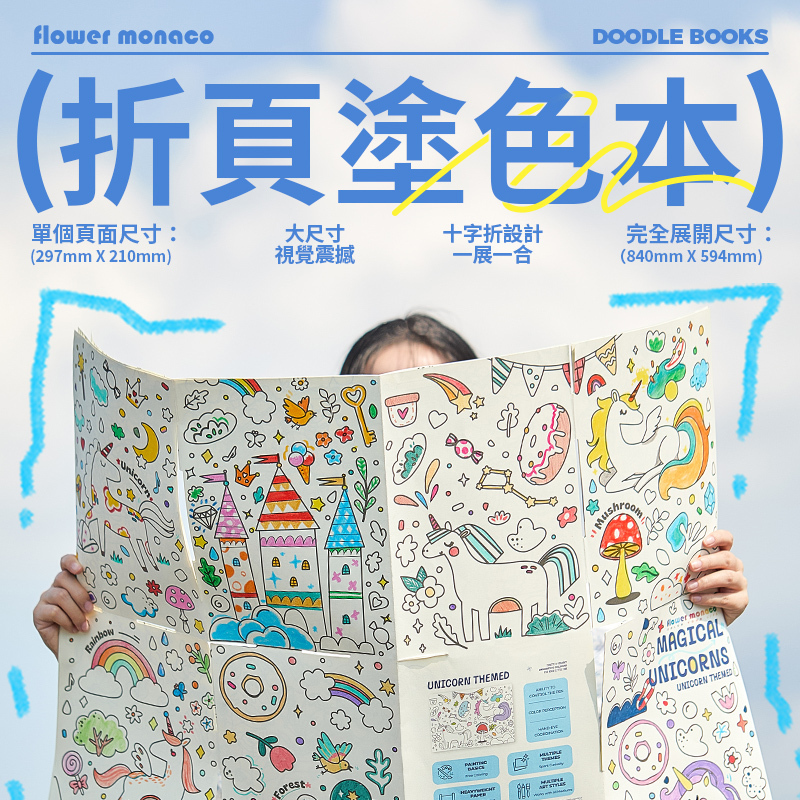 【童心星球】英國 Flowermonaco  摺頁繪本