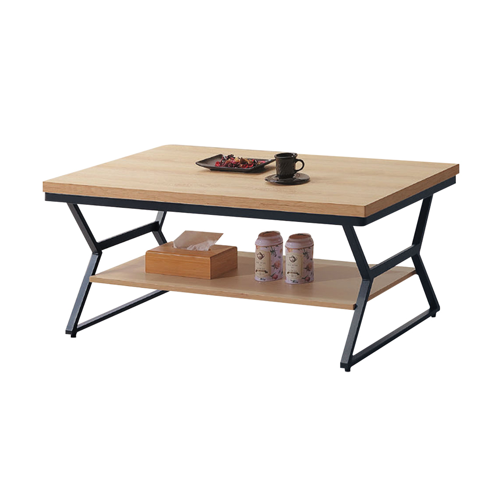 柏蒂家居-席恩工業風4尺開放式大茶几