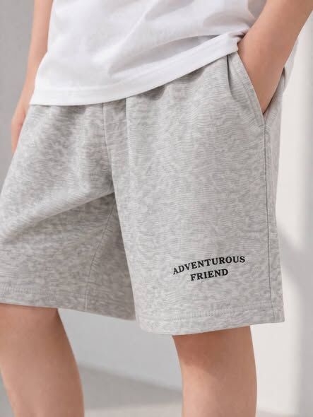 美式街頭寬鬆休閒運動五分褲