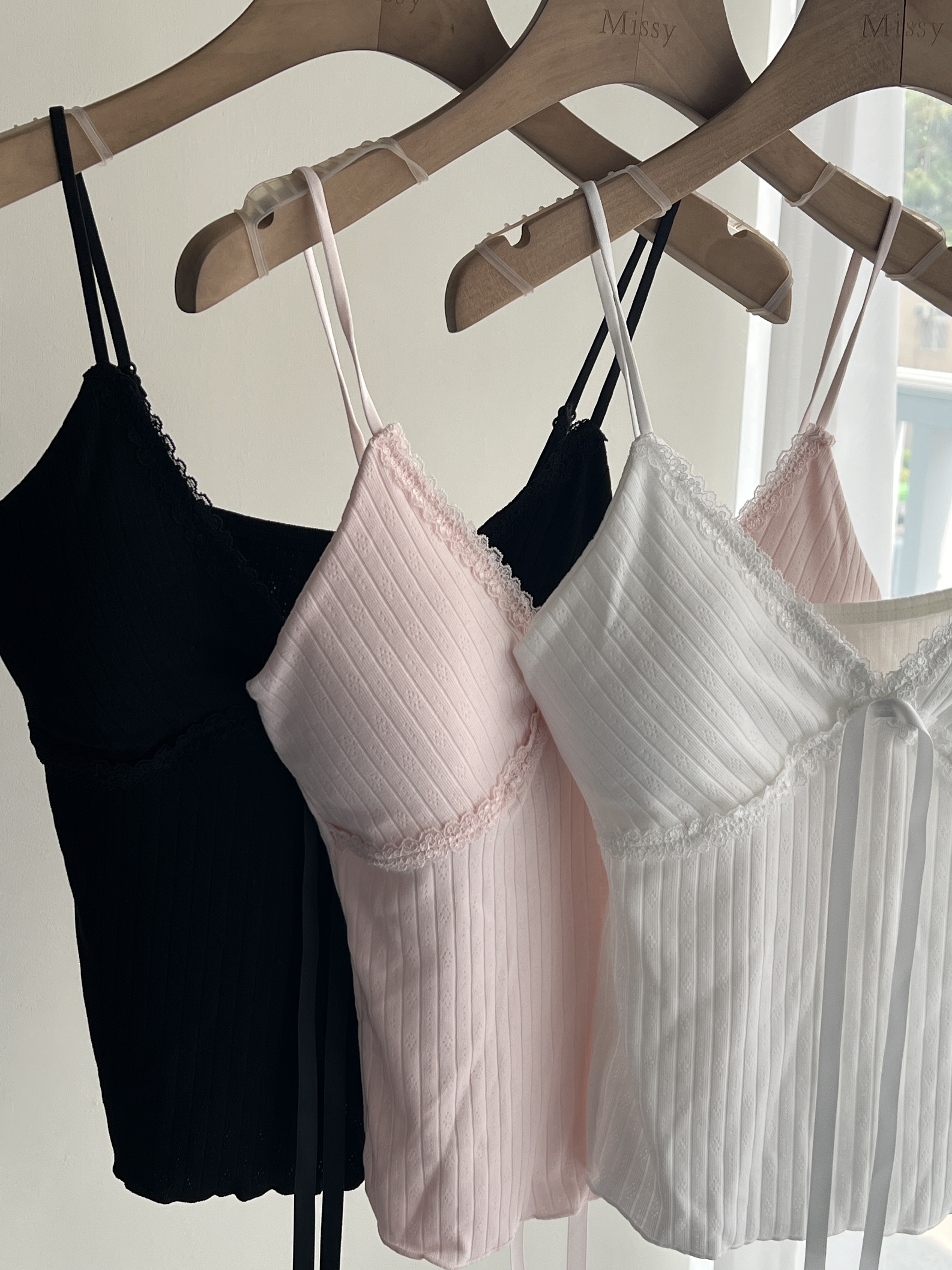 蕾絲胸墊棉質小背心