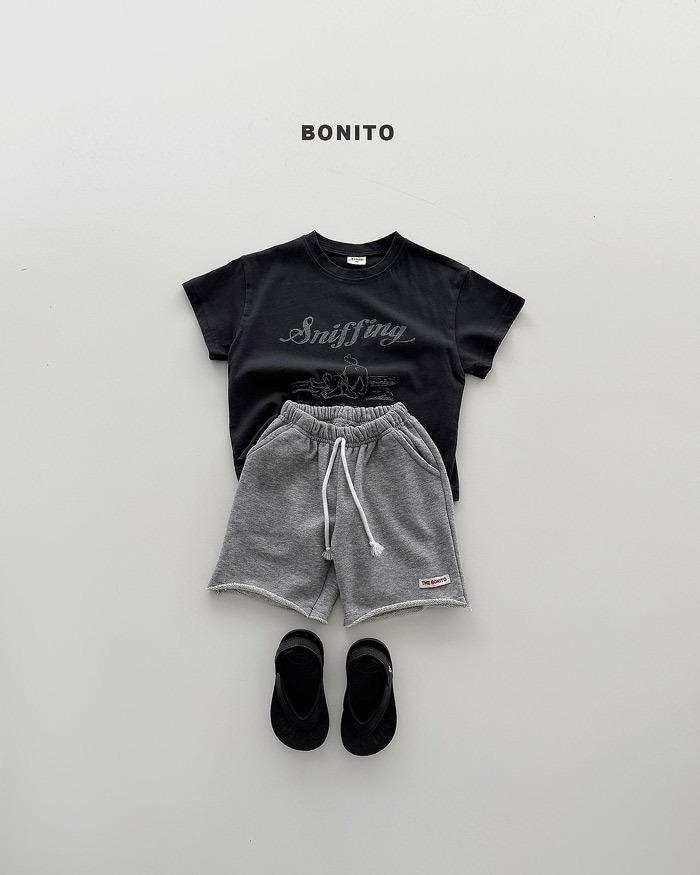 正韓夏Bonito 嫩嬰/小童兩色不修邊布標短褲