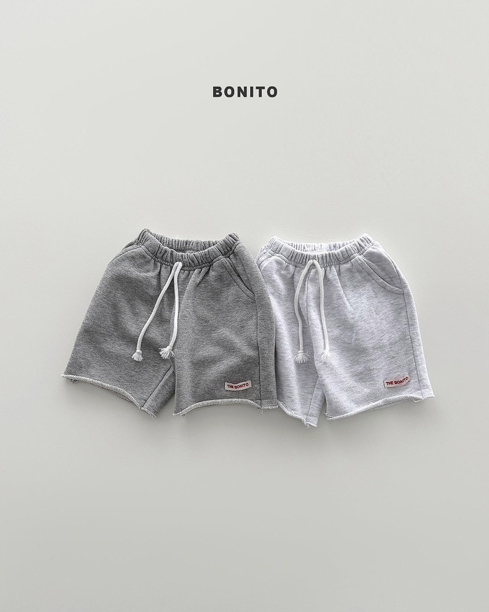 正韓夏Bonito 嫩嬰/小童兩色不修邊布標短褲