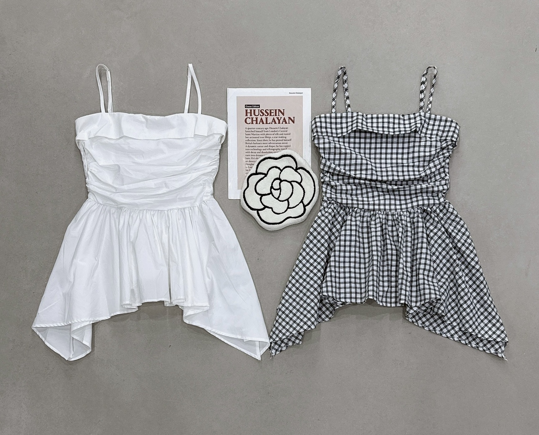 細肩下擺不規則雪紡背心