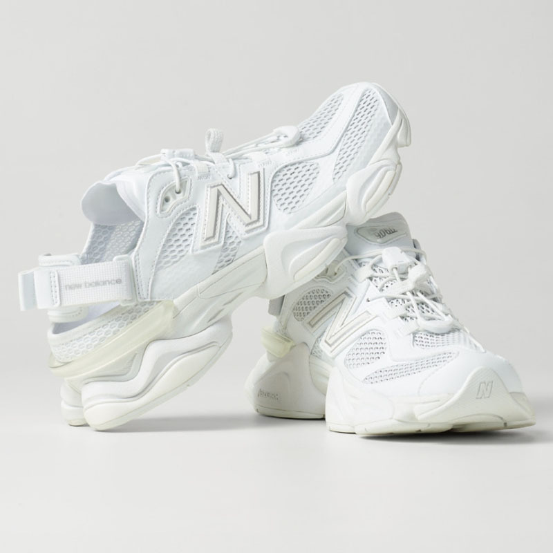 限量商品不退換 [5月中下旬發貨] 日本限定 男女鞋 NEW BALANCE 9060 NB9060 全白 涼鞋 穆勒鞋 休閒鞋【U90606B5】