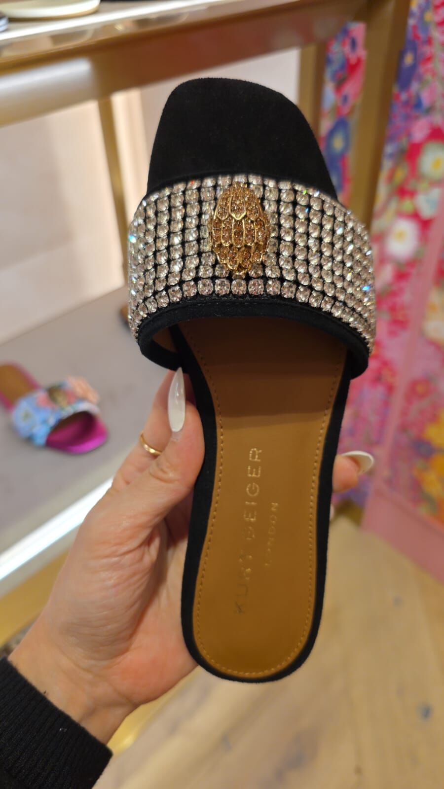 英國代購 -KG Kurt Geiger KENSINGTON C FLAT SANDA BLK/OTHER