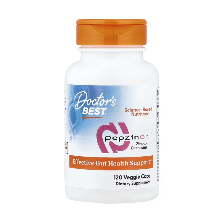 美國Doctor's Best, PepZin GI 鋅肌肽複合配方,120粒膠囊
