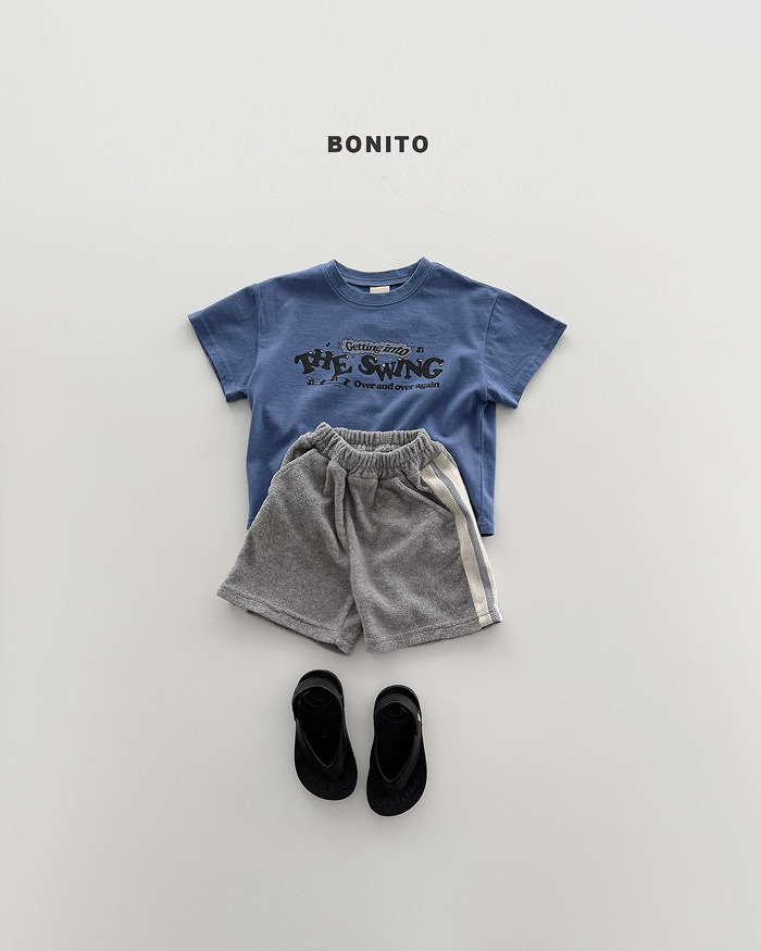 正韓夏Bonito 嫩嬰/小童三色雙線條運動短褲