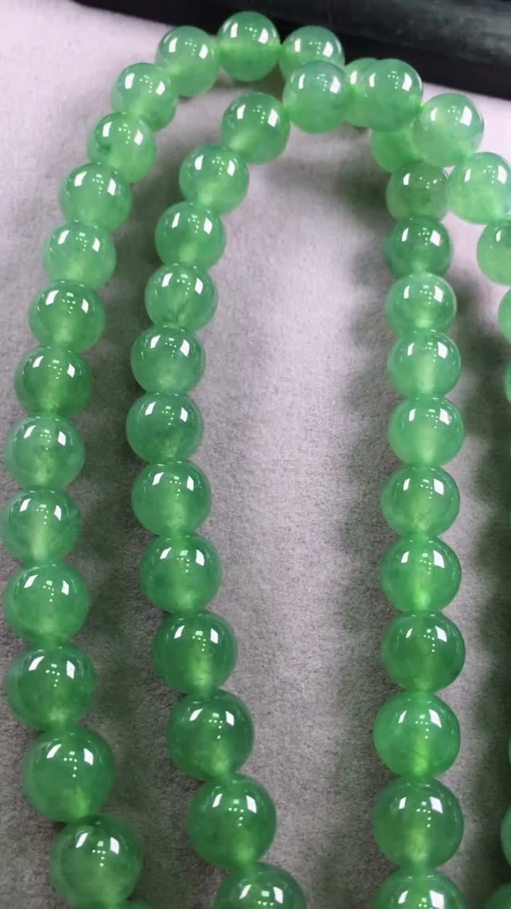 翡翠冰晴項鏈 (10mm直徑),天然翡翠A玉, 緬甸玉, Jade, Jadeite