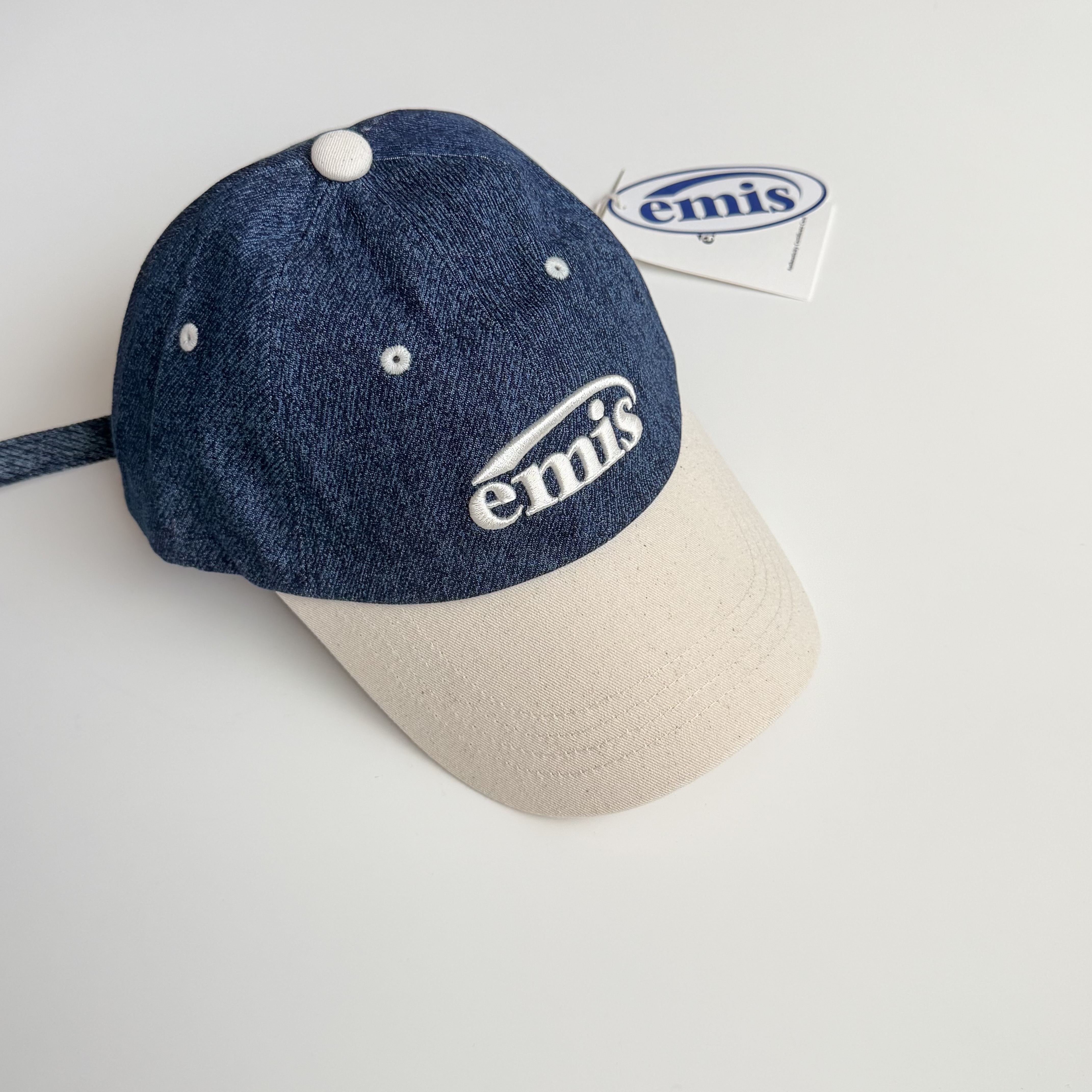 特價出清現貨┃emis NEW LOGO DENIM BALL CAP 牛仔 丹寧 老帽