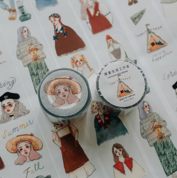 甜蜜生活．露營生活 4cm亮面PET膠帶 <整捲/分裝>