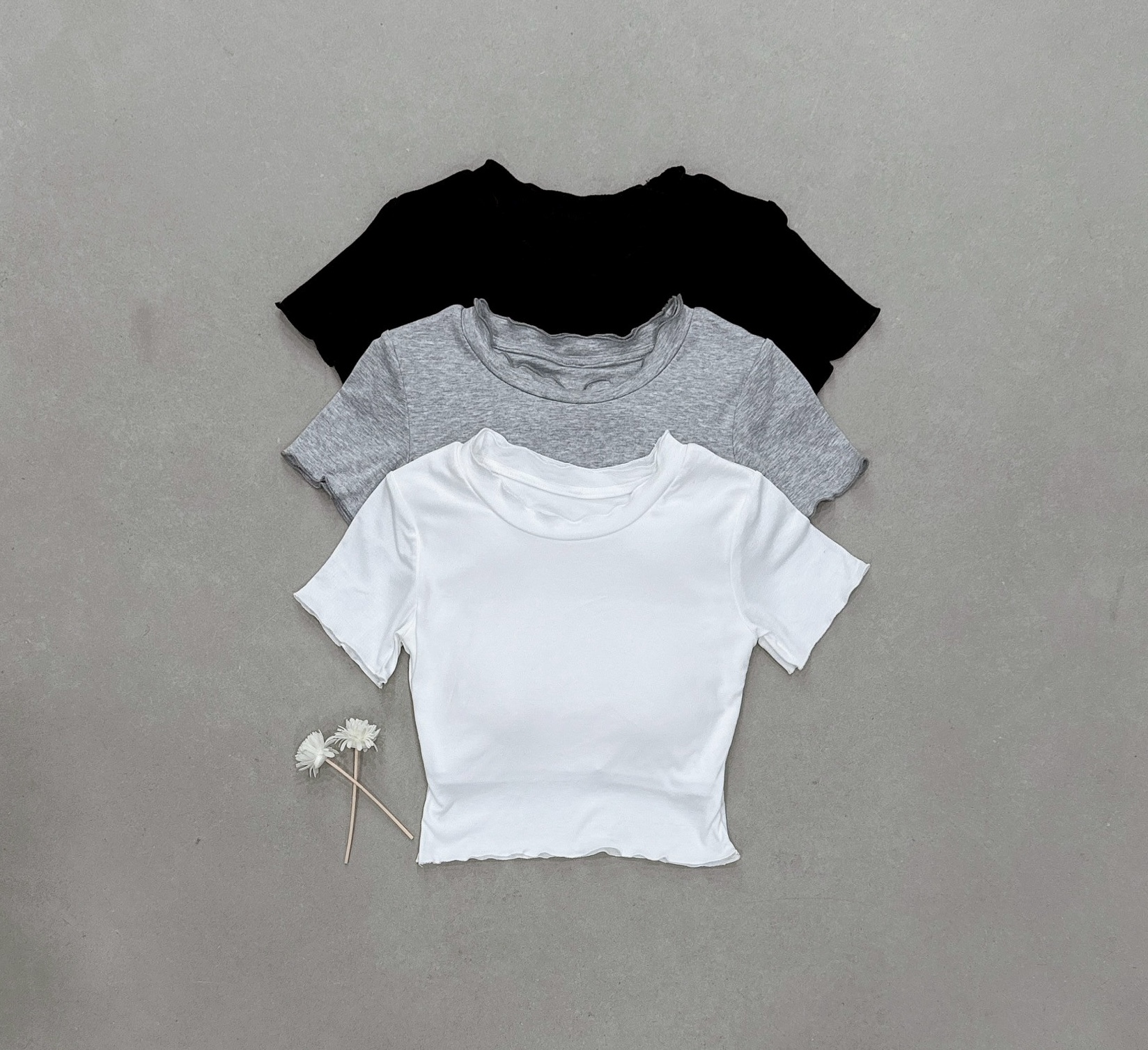 木耳捲邊罩杯棉質上衣