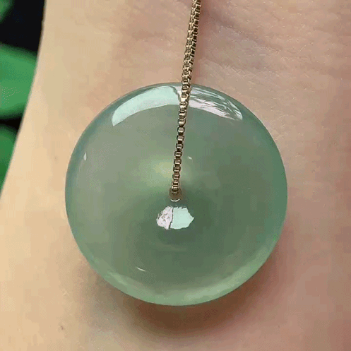 410352 翡翠冰晴底平安扣 (25.1mm直徑)